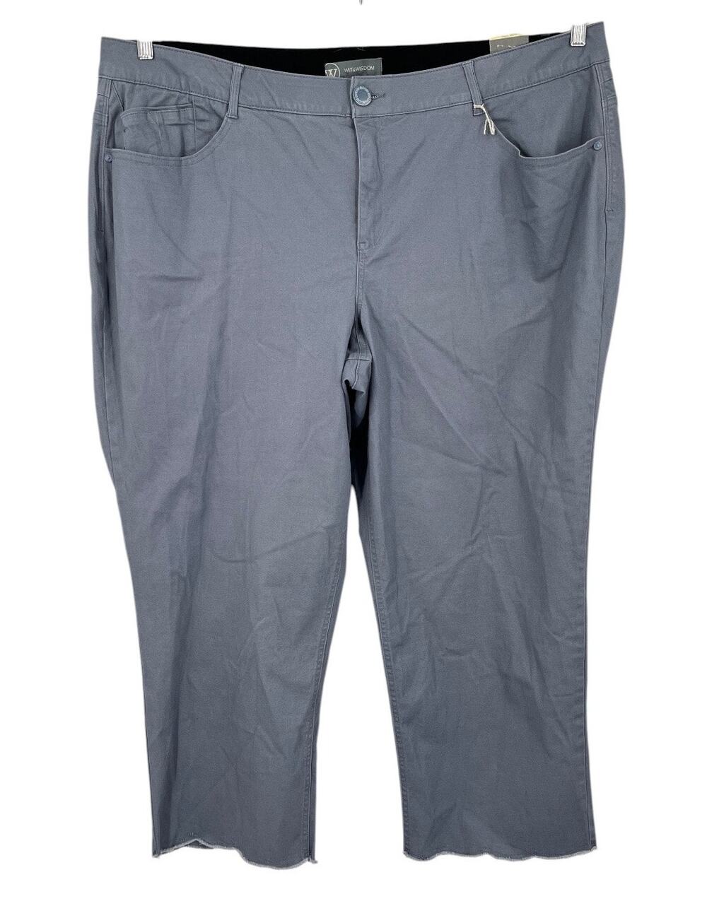 Wit & Wisdom Pants Ab Solution high rise slim straight crop size 24W